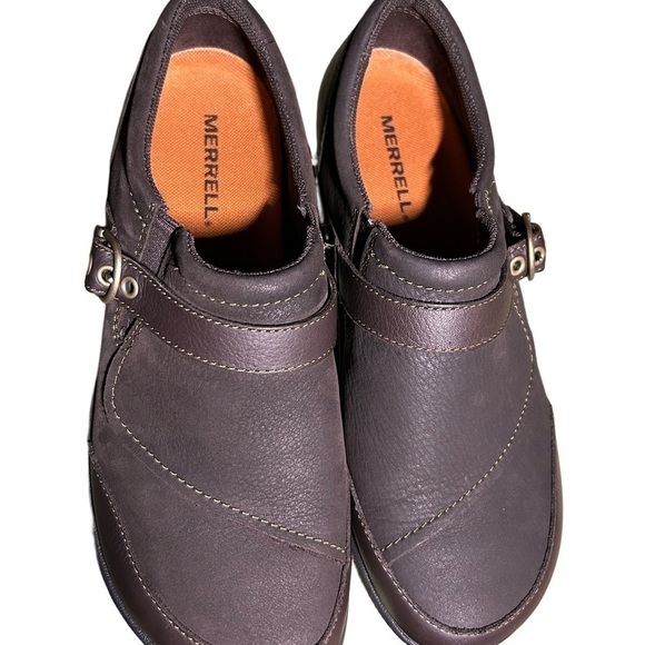 Merrell women’s brown slip on shoes size 7.5 - Picture 2 of 3
